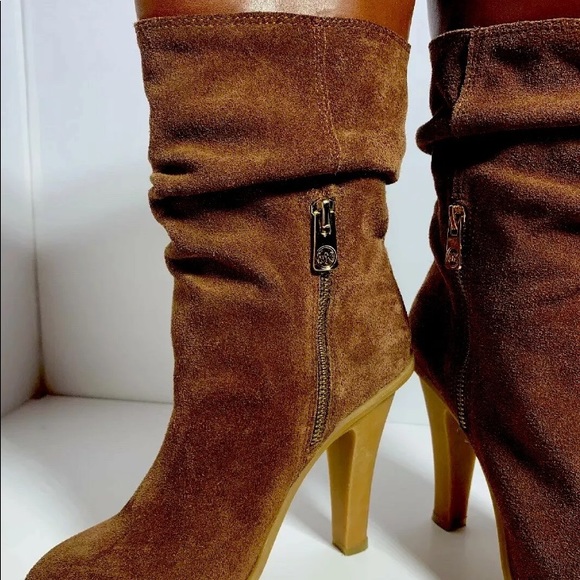 Michael Kors Suede Platform Calf High Boots 6.5M - Picture 3 of 8